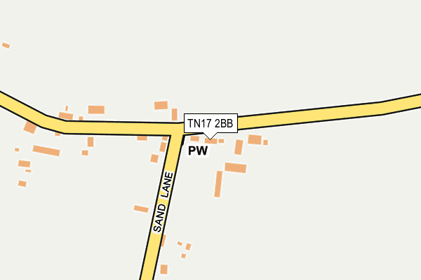 TN17 2BB map - OS OpenMap – Local (Ordnance Survey)