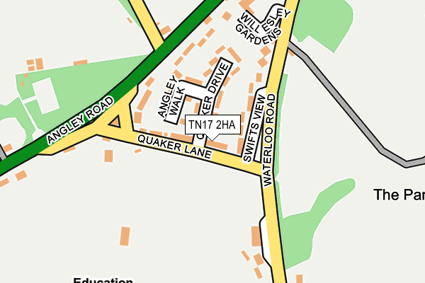 TN17 2HA map - OS OpenMap – Local (Ordnance Survey)