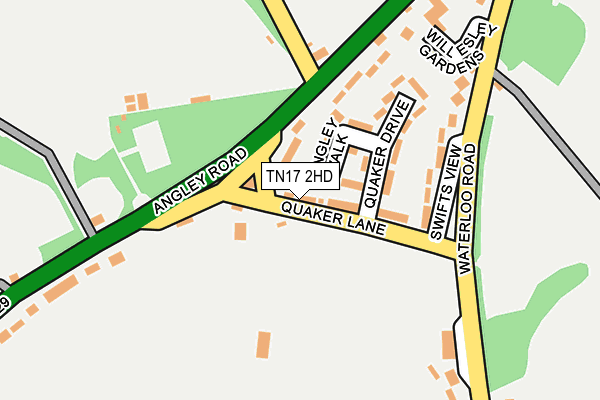 TN17 2HD map - OS OpenMap – Local (Ordnance Survey)