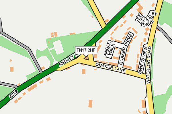 TN17 2HF map - OS OpenMap – Local (Ordnance Survey)