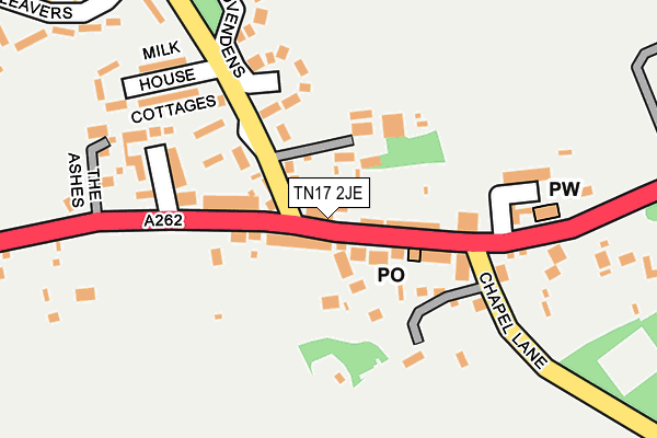 TN17 2JE map - OS OpenMap – Local (Ordnance Survey)