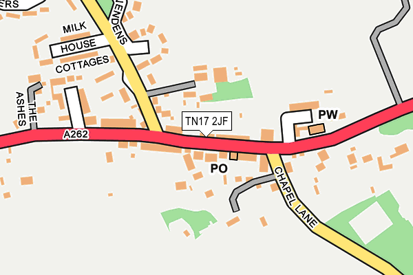 TN17 2JF map - OS OpenMap – Local (Ordnance Survey)