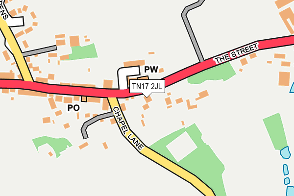TN17 2JL map - OS OpenMap – Local (Ordnance Survey)
