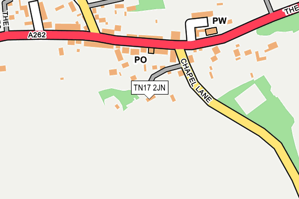 TN17 2JN map - OS OpenMap – Local (Ordnance Survey)
