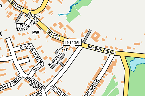 TN17 3AF map - OS OpenMap – Local (Ordnance Survey)