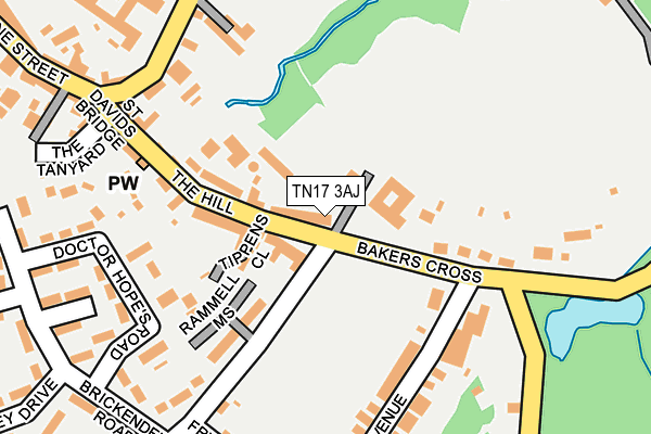 TN17 3AJ map - OS OpenMap – Local (Ordnance Survey)
