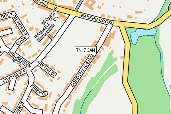 TN17 3AN map - OS OpenMap – Local (Ordnance Survey)