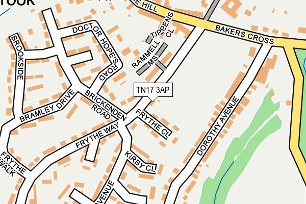 TN17 3AP map - OS OpenMap – Local (Ordnance Survey)