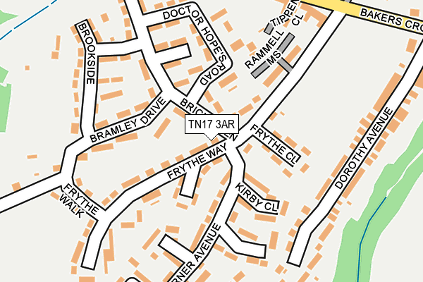 TN17 3AR map - OS OpenMap – Local (Ordnance Survey)