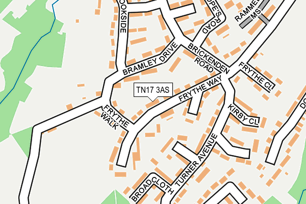 TN17 3AS map - OS OpenMap – Local (Ordnance Survey)