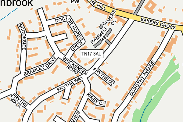 TN17 3AU map - OS OpenMap – Local (Ordnance Survey)