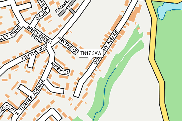 TN17 3AW map - OS OpenMap – Local (Ordnance Survey)