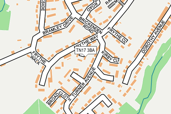 TN17 3BA map - OS OpenMap – Local (Ordnance Survey)