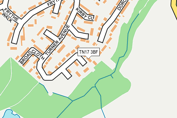 TN17 3BF map - OS OpenMap – Local (Ordnance Survey)