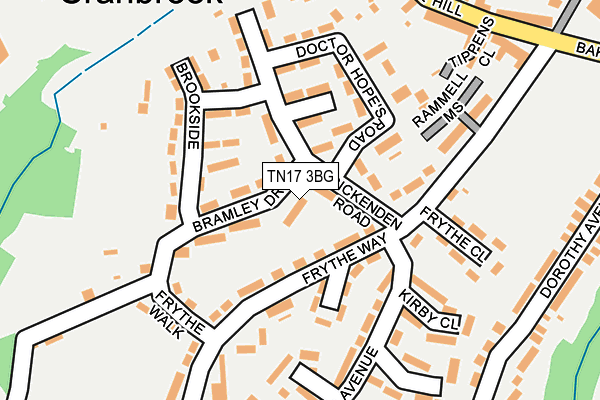 TN17 3BG map - OS OpenMap – Local (Ordnance Survey)