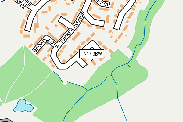 TN17 3BW map - OS OpenMap – Local (Ordnance Survey)
