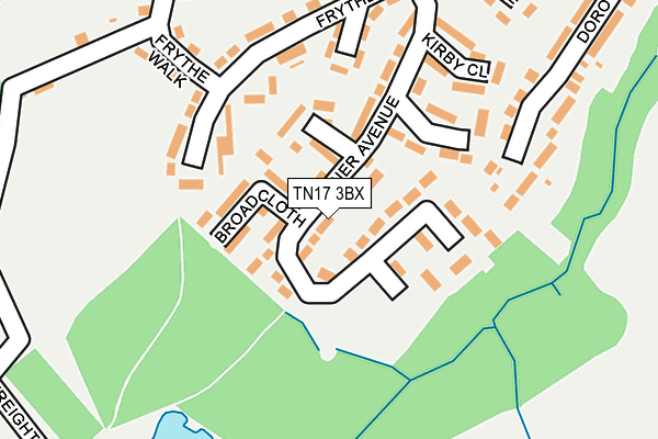 TN17 3BX map - OS OpenMap – Local (Ordnance Survey)