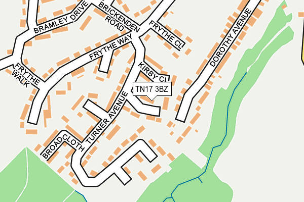 TN17 3BZ map - OS OpenMap – Local (Ordnance Survey)