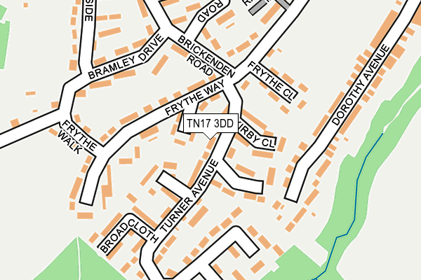 TN17 3DD map - OS OpenMap – Local (Ordnance Survey)