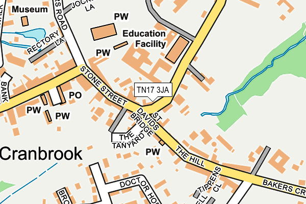 TN17 3JA map - OS OpenMap – Local (Ordnance Survey)