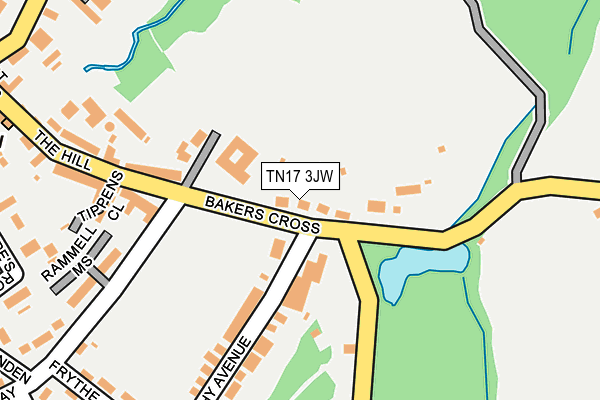 TN17 3JW map - OS OpenMap – Local (Ordnance Survey)