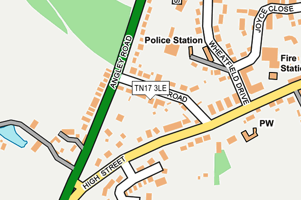 TN17 3LE map - OS OpenMap – Local (Ordnance Survey)