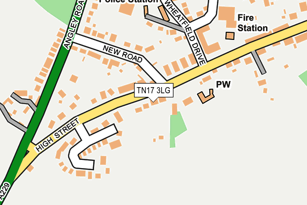 TN17 3LG map - OS OpenMap – Local (Ordnance Survey)
