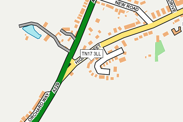 TN17 3LL map - OS OpenMap – Local (Ordnance Survey)