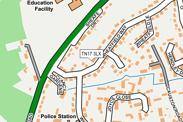 TN17 3LX map - OS OpenMap – Local (Ordnance Survey)