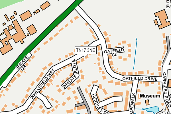 TN17 3NE map - OS OpenMap – Local (Ordnance Survey)