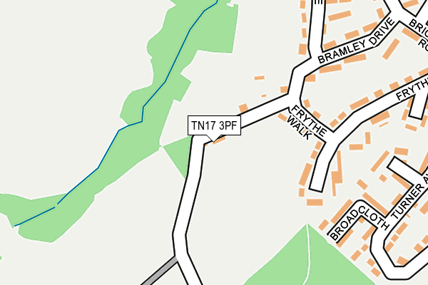 TN17 3PF map - OS OpenMap – Local (Ordnance Survey)