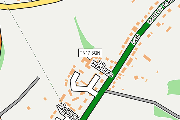TN17 3QN map - OS OpenMap – Local (Ordnance Survey)