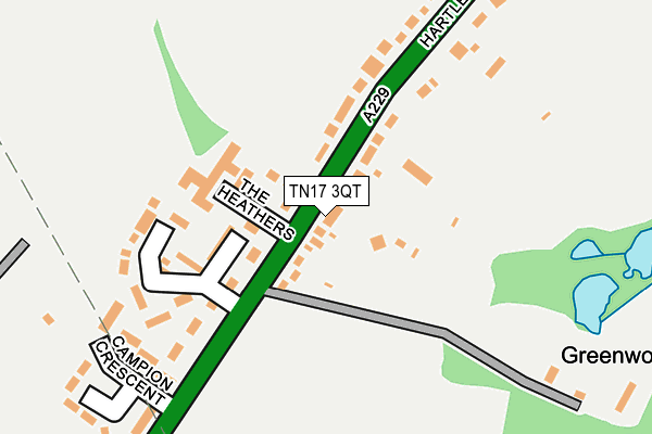 TN17 3QT map - OS OpenMap – Local (Ordnance Survey)