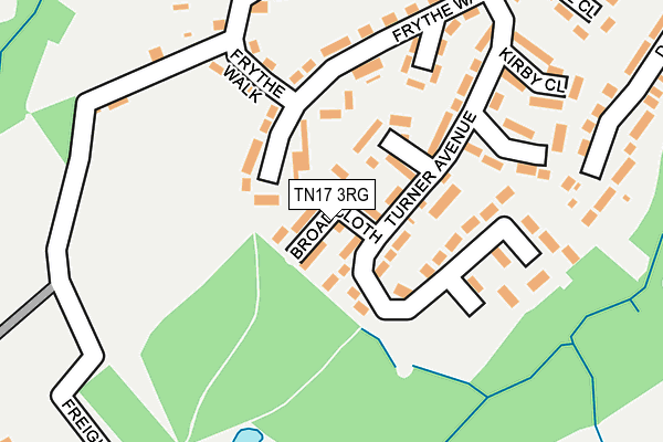TN17 3RG map - OS OpenMap – Local (Ordnance Survey)