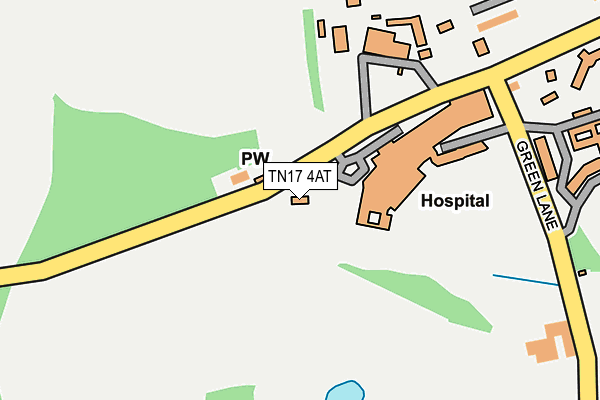 TN17 4AT map - OS OpenMap – Local (Ordnance Survey)