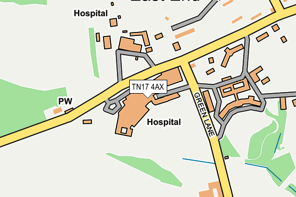 TN17 4AX map - OS OpenMap – Local (Ordnance Survey)