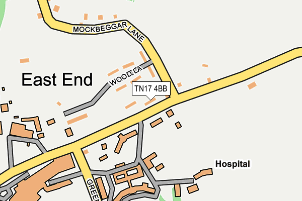 TN17 4BB map - OS OpenMap – Local (Ordnance Survey)