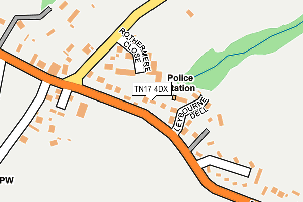 TN17 4DX map - OS OpenMap – Local (Ordnance Survey)