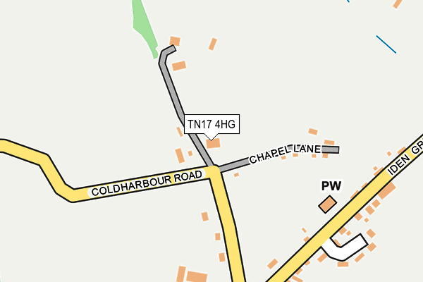 TN17 4HG map - OS OpenMap – Local (Ordnance Survey)
