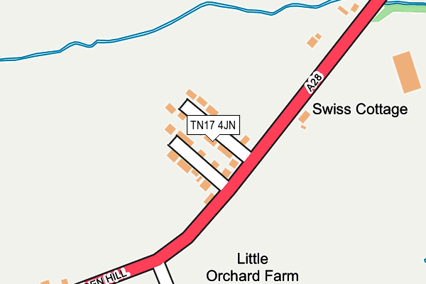 TN17 4JN map - OS OpenMap – Local (Ordnance Survey)