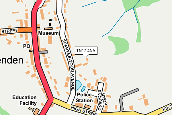 TN17 4NA map - OS OpenMap – Local (Ordnance Survey)