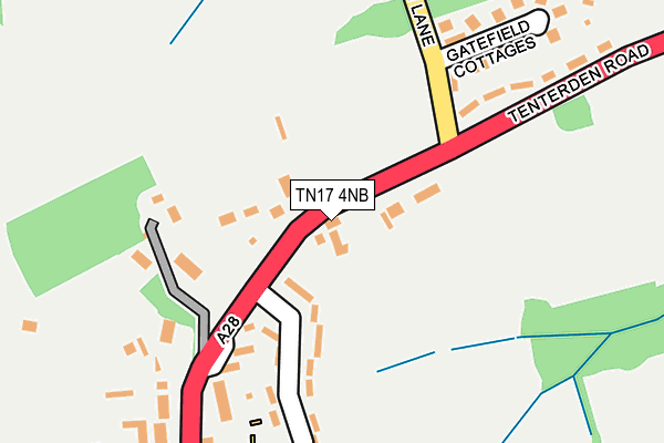 TN17 4NB map - OS OpenMap – Local (Ordnance Survey)