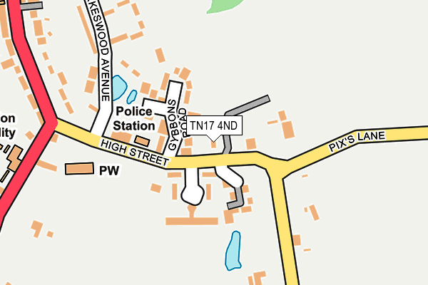 TN17 4ND map - OS OpenMap – Local (Ordnance Survey)