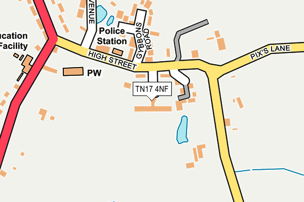 TN17 4NF map - OS OpenMap – Local (Ordnance Survey)