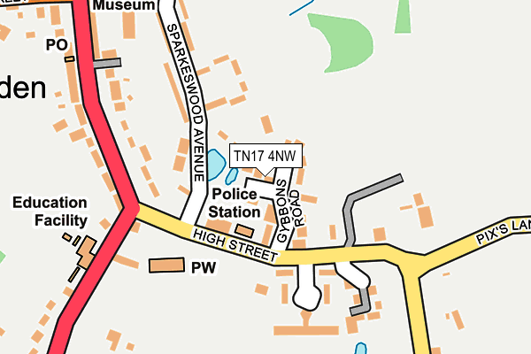 TN17 4NW map - OS OpenMap – Local (Ordnance Survey)