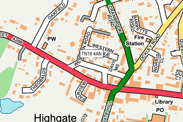 TN18 4AN map - OS OpenMap – Local (Ordnance Survey)