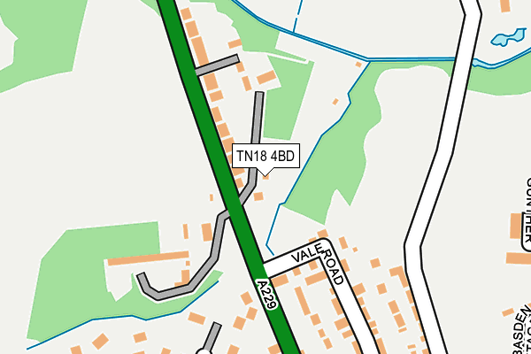 TN18 4BD map - OS OpenMap – Local (Ordnance Survey)