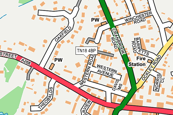 TN18 4BP map - OS OpenMap – Local (Ordnance Survey)
