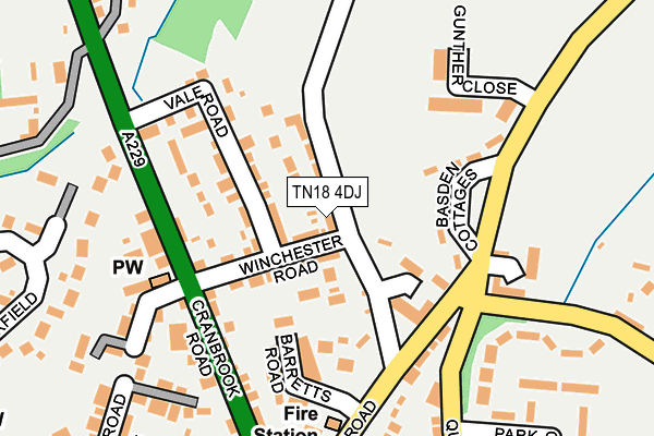 TN18 4DJ map - OS OpenMap – Local (Ordnance Survey)