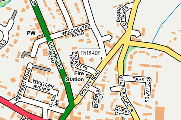 TN18 4DP map - OS OpenMap – Local (Ordnance Survey)